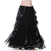Yeahdor Damen Bauchtanz Hose Lang - Chiffon Tanzhose Mit Elastischer Taille