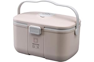 SagTuol Caja Para Medicina, Organizadora de Medicamentos, Cajas Grandes Para Almacenamiento en Hogar y al Aire Libre (Rosa)