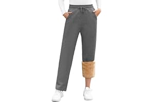 UMIPUBO Donna Pantaloni Tuta Invernali Sportivi Fodera in Pile Termici Caldi Felpati con Tasche Jogger Corsa Sci Fitness Nero S/M/L/XL