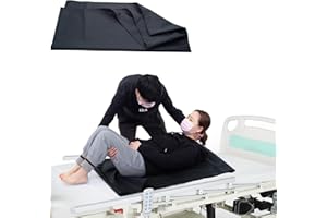 LOSCHEN] eloni scorrevoli per il trasferimento dei pazienti, teloni scorrevoli per sostenere il trasferimento degli anziani (90 x 70 cm), colore nero