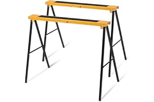 Dreamade folding trestle set of 2, folding trestle set, iron trestle, support stand 125 kg load capacity