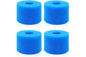 Lifreer - Cartuchos de esponja para filtro de bañera de hidromasaje o piscina Intex Pure (4 unidades), reutilizable, lavable, sustituye cartuchos tipo S1