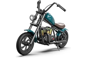 HYPER GOGO HYPERGOGO Challenger 12 Plus Elektro Motorrad Kinder, Kindermotorrad Plus mit farbenfrohem Umgebungslicht, max. 16 km/h und 60 Minuten ununterbrochene Fahrzeit für Kinder/Jugendliche