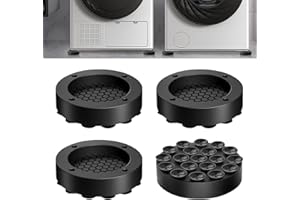 SIGANDG 4 Stück Waschmaschine Füße Pad, Schwingungsdämpfer für Waschmaschinen und Trockner, Antivibrationsmatte Waschmaschine Füße, Universal Waschmaschine Fußpolster Antirutschmatte