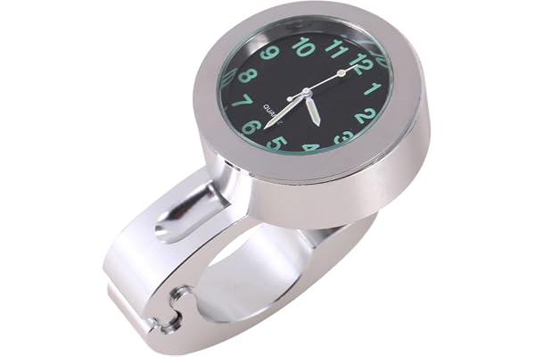 Montre Guidon de Moto Horloge Numérique de Montage de Guidon de Moto Étanche en Aluminium 7/8" Universel