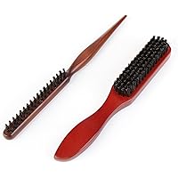 2 pezzi Spazzola Setole Cinghiale, Spazzola per Capelli Spazzola Barba, Spazzola Capelli Morbide Districare, Set Spazzola Mas