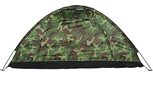 Fdit Tente de Camouflage Tente de Camping légère Une Personne pour la randonnée