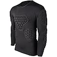 Shoulder Pads Football Men's Boys Padded Compression Shirt, Rib
