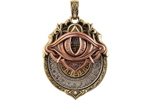 COPPERTIST.WU Tarot Vision Anhänger - All-Seeing Eye Halskette, Tarot Karten Symbol Anhänger, Mystic Divination Schmuck, spirituelle Führung, Schicksal Einblicke, Smooth Rotation