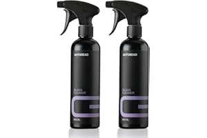 Autobead Glass Cleaner 500ml Car Window Mirror Chrome Streak Free Cleaning Spray - 2 Pack