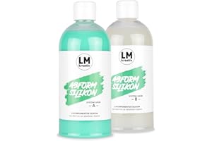 LM-KREATIV LM Abform silikon płynny (1 kg) – zielony płynny silikon, silikon do majsterkowania, płynny silikon, masa do wyciskania, silikon dubler, kauczuk silikonowy