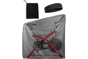 Katai - Funda para bicicleta estática para interior y exterior, impermeable, para bicicleta vertical, spin, peloton, con bolsa