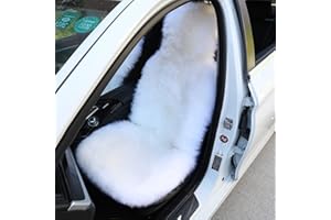 ‎ALTLUE Altlue Autositzbezüge Lammfell Autositzbezug Lammfell Autositz Lammfell Sitzbezug Für Auto Lammfell Sitzauflage Lammfell Auto Fell Autositzbezüge Fell Vordersitze Weiß - Universal (einteilig)