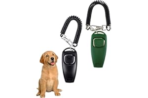 TODREMOU Fischietto per cani, richiamo, bracciale per cani, fischietto per cani, fischietto per cani, fischietto per cani ad alta frequenza, set di clicker per cani