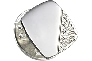 JEWELLERYBOX Sterling Silver Engraved Square Tie Tack