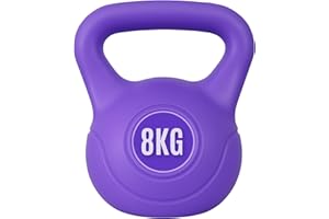BURAKH Vinyl Kettle bell Weight Set Exercise Home Gym Fitness Workout 4-20kg |Vinyl & Cast Iron Kettle bells Correct Shape And Size | Home And Gym Fitness Workout