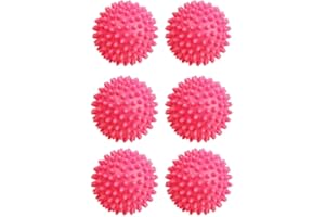 SINZAU Trocknerbälle, wiederverwendbare Trocknerbälle, Trocknerwürfel für nicht schmelzendes neues, weicheres Material, 6 Stück (rot)