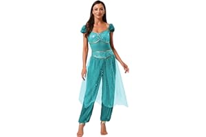 iiniim Damen Bauchtanz Kostüm Bauchtänzerin Orientalische Indische Verkleidung Halloween Karneval Fasching Party Tanzkleidung