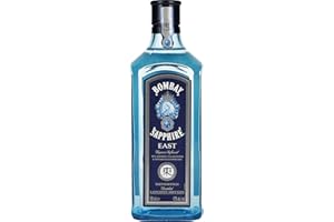 Bombay Sapphire East Dry Gin, 42 % vol., 70 cl/700 ml, Infusé à la Vapeur avec 12 Plantes Exotiques Sélectionnées à la Main
