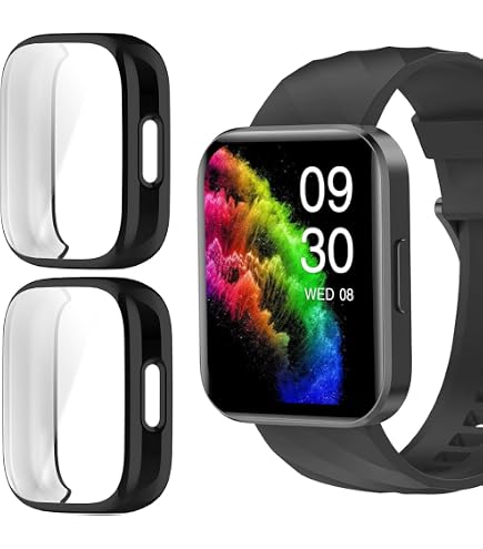 Lamshaw Schutzhülle Für TOZO S5 Smartwatch (1,43 Zoll) – Transparent, Kratzfest, TPU, 2er Pack
