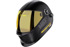 MIGVAN Casque Soudure Automatique 0,1 ms d’assombrissement – Masque Soudure True-Color, 100×82 mm, Alimentation Solaire Batterie, DIN 4/5-9/9-13 – Cagoule Soudure MIG TIG MMA Arc Meulage H21