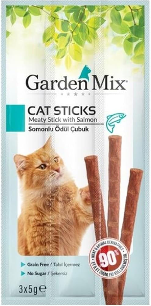 Gardenmix Somonlu Kedi Stick Ödül 3Lü, 580-105