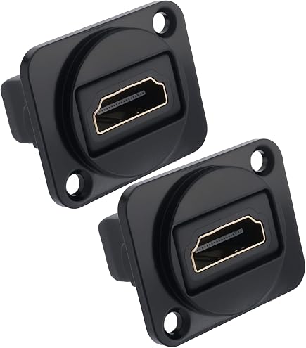 QIANRENON Adattatore HDMI 2.0 Femmina-Femmina Per Montaggio A Pannello – Connettore Rettangolare 4K@30Hz – Per Desktop, Monitor, Proiettori, HDTV