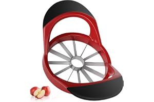 Poraceous äppelskärare, äppelurkärnare rostfritt stål, fruktskärare robust, äppelskalare med halkfria handtag, äppelskärare l