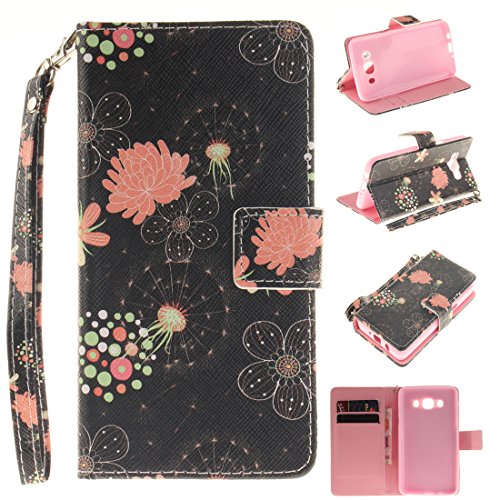 Nancen Samsung Galaxy J5 2016 / SM-J510X (5,2 Zoll) Handytasche / Handyhülle. Flip Etui Wallet Case in Bookstyle - Premium PU Lederhülle Hülle Cover Mit Lanyard / Strap, Standfunktion, Kreditkarte und Brieftasche