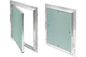 SYSTERM Botola di ispezione cartongesso 200x300 mm Idrorepellente cartongesso 12,5 mm KRAL4 Sportello manutenzione 20x30 cm con telaio in alluminio di costruzione a secco Verde