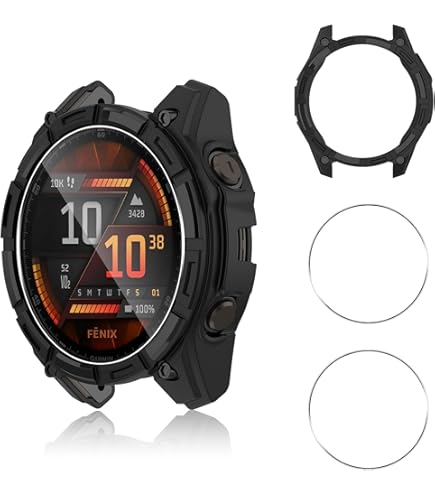 Haofun 3 displaybeschermfolies voor Garmin Fenix 8, 43 mm, gehard glas