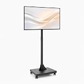 Hansdo Y&uuml;kseklik Ayarlı TV Standı &ndash; Tekerli TV Askısı &ndash; Hareketli TV Standı &ndash; 22&Prime; &ndash; 43&Prime; TV İle Uyumlu &ndash; Metal &ndash; Siyah &ndash; STVS3