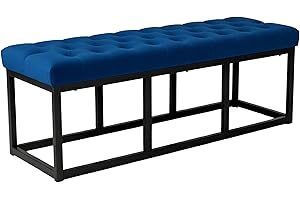 CLP Panca Polson Velluto Nero, Colore:Blu, Dimensione:120 cm