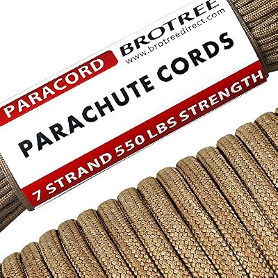 Brotree Paracorde 550 Corde Parachute 7 Brins en Nylon Corde de Survie Type III Spécification Militaire （Standard, Réfléchissante）