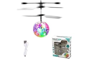 SNZ Palla Volante, Elicottero Telecomandato con Luci LED Multicolore - Drone per Bambini con Eliche Indistruttibili e Sensore Intelligente - Giocattolo Volante per Bambini e Bambine 6 7 8 9 10 11 12 Anni