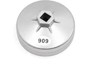 sourcing map 909 alliage aluum 92mm Dia Int voiture Flûte 15 clé Filtre huile Prise