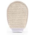 mCaffeine Exfoliating Gloves for Body Cleansing and Scrubbing | Bath Glove - made of 100% Natural Fibre | Gentle on the Skin | Sustainable, Unisex | Easy to Use