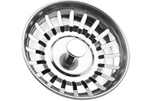 Tomario 82mm Upgraded Kitchen Sink Plug Strainer Coladores de Acero Inoxidable Espesos Tapones de Fregadero de Repuesto para Recoger la Comida, Fregaderos Diámetro del Agujero 82.3-84mm