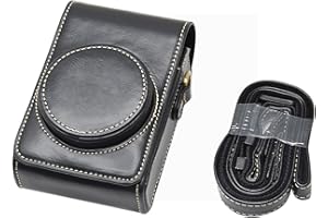 Rieibi Etui na aparat Sony RX100 Series / Ricoh GR Series - skórzane etui retro do Ricoh GR IIIx/ Ricoh GR III II/ Sony RX100 II III IV V VI VII, Czarny, Wersja oryginalna