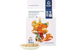 PET-EVER PUREFEAST Croquettes lyophilisées pour Chats, crues, croquettes Molles, Riches en protéines (Recette à Base de volaille - 400 g)