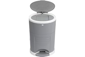 Korbell KM250DSG STANDARD – blöja klädbehållare – ekonomisk – fotpedal – 240 lager kapacitet, grå, 1600 ml