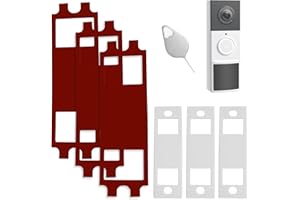 TEKCAM Lot de 3 supports adhésifs pour sonnette sans perçage et clé de sonnette - Outil de remplacement compatible avec la sonnette vidéo Tapo TD21/D210 - Lot de 3 rubans adhésifs puissants