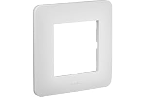 DEBFLEX Interrupteur-Cache Electrique Plastique-Prise Murale Gamme Casual/Plaque Simple-Blanc Brillant 742001