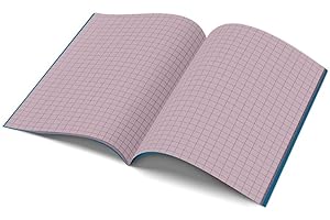 THE DYSLEXIA SHOP A4-10mm Squared Tinted Exercise Book - Blue Cover - Pink - Single Book