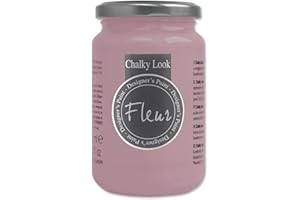 FLEUR DESIGNER'S PAINT | Pittura ad Acqua, Effetto Gesso Naturale, Extra Opaca, Fleur Chalky F22, Colore Elengant Rose, Made in Italy, Formato da 330 ml