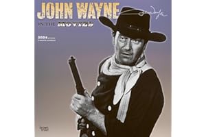 John Wayne in the Movies OFFICIAL | 2024 12 x 24 Inch Monthly Square Wall Calendar | BrownTrout | USA American Actor Celebrity Duke