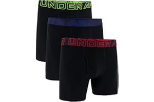 Under Armour Men's Performance Cotton 6" 3 Pack Solid Boxer Briefs Boxer Shorts Uomo