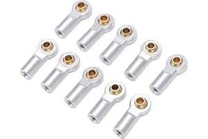 YOSOO HEALTH GEAR Rotules RC en Métal M3, 10 Pièces Embouts à Rotule en Aluminium, Joints d'Extrémité pour Voiture AXIAL SCX10 1/10, Support de Tête à Rotule pour Modèle Réduit