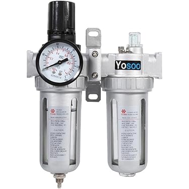 Filtro Regolatore Lubrificatore Aria Compressa 1/2 BSPP - Con Manometro E Scarico Automatico - Foto 12