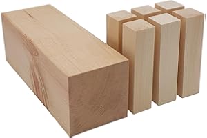 EDPAS Legno di pino cembro 18 pezzi blocchi di legno – legno di cembro ramato per intagliare tornitura figure in legno decorazione
